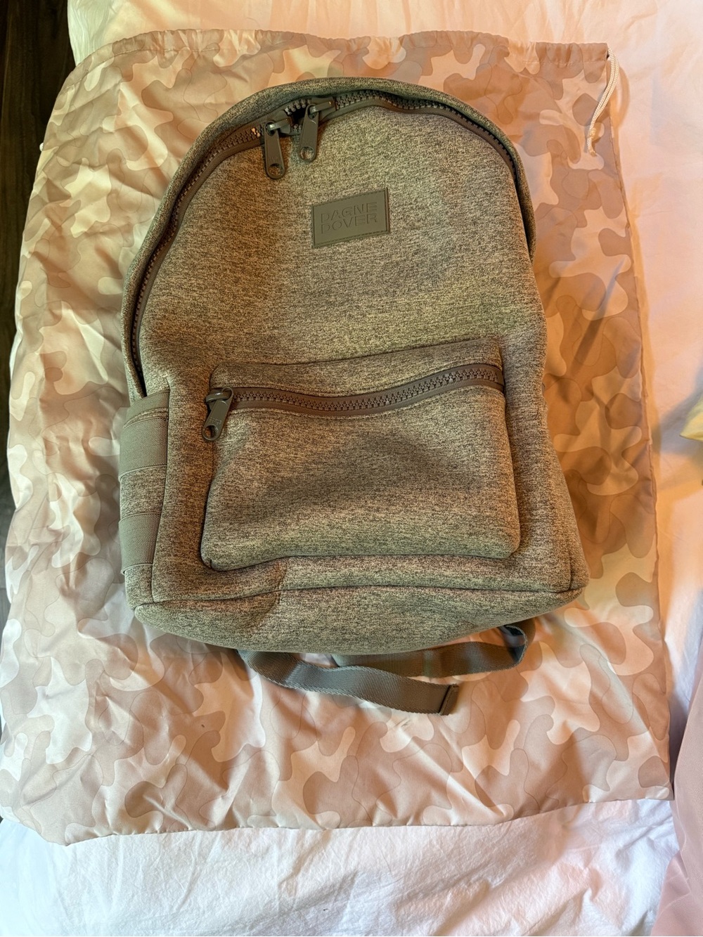 Dagne Dover Heather Gray Everyday Backpack and Electronics Zip Pouch